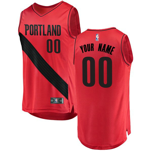 Maillot nba Portland Trail Blazers Statement Edition Homme Custom 0 Rouge